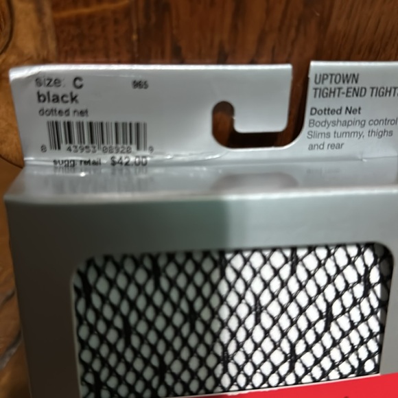 Women spanx black patterned size C tights - Picture 3 of 5